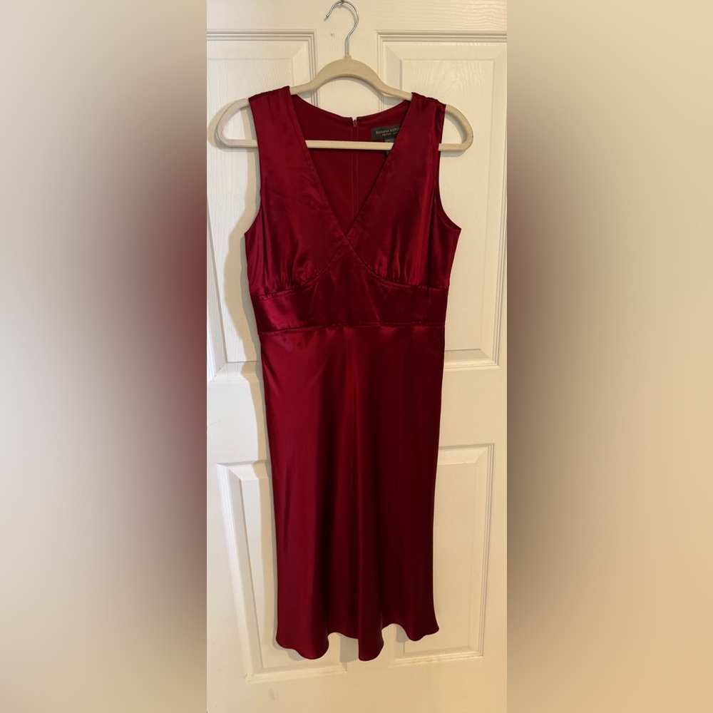 Banana Republic Red Silk Dress